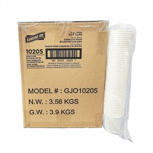 Genuine Joe 4oz Hot-and-Cold Beverage Cups - 4 fl oz - White - Polyethylene - Beverage, Cold, Hot Drink, Breakroom, Coffee, Tea, Hot Chocolate - 20 / Carton