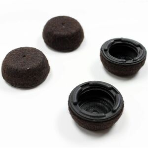 Lorell Snap-On Floor Savers - Dark Brown - Plastic - 12/Carton