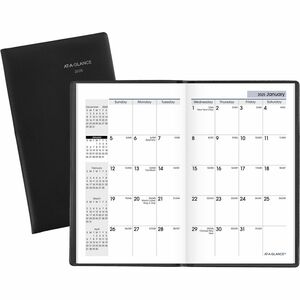 DayMinder 2024 Monthly Planner, Black, Pocket, 3 1/2" x 6" - Pocket Size - Julian Dates - Monthly - 14 Month - December 2023 - January 2025 - 1 Month Double Page Layout - 3 1/