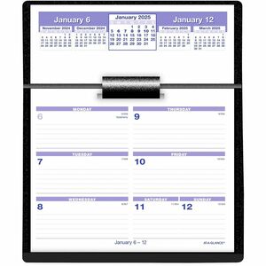 At-A-Glance Flip-A-Week Weekly Refill and Storage Base - Julian Dates - Weekly - 1 Year - January 2022 till December 2022 - 1 Week Double Page Layout - 5 5/8" x 7" Sheet Size