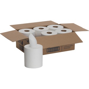 SofPull Centerpull Regular Capacity Paper Towels - 1 Ply - 15" Width x 7.80" Length - 320 Sheets/Roll - White - 6 / Carton