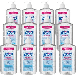 PURELL® Advanced Hand Sanitizer - Clean Scent - 20 fl oz (591.5 mL) - Pump Bottle Dispenser - Hand, Skin - Moisturizing - Clear - Triclosan-free, Paraben-free, Phthalate-free