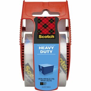 Scotch Super-Strength Packaging Tape - 22.20 yd Length x 1.88" Width - 3.1 mil Thickness - 1.50" Core - Synthetic Rubber Resin - Dispenser Included - Handheld Dispenser - 1 /