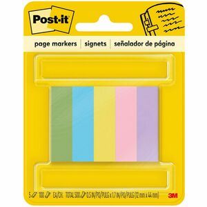 Post-it® Page Markers - 1/2"W - Bright Colors