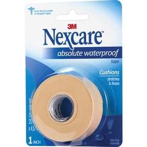 Nexcare Waterproof Tape - 15 ft Length x 1" Width - Foam - Dispenser Included - Water Proof - For First Aid - 1 Each - Aqua