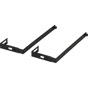Officemate Adjustable Partition Hangers - x 7" Length - Metal - Black - 2 / Pair