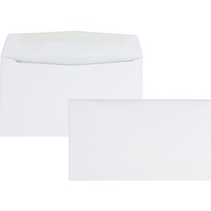 Quality Park No. 6-3/4 Business Envelopes with Gummed Flap - Business - #6 3/4 - 3 5/8" Width x 6 1/2" Length - 24 lb - Gummed - Wove - 500 / Box - White
