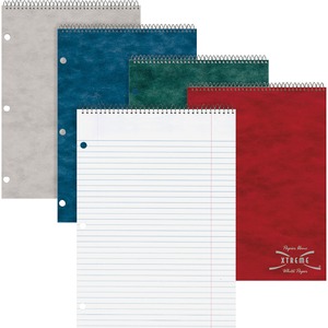 Rediform Porta-Desk 1-Subject Notebooks - 80 Sheets - Coilock - Ruled - 8 1/2" x 11 1/2" - White Paper - Assorted Cover - Pressboard Cover - Micro Perforated - 1 Each