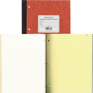 Rediform Laboratory Research Notebook - 200 Sheets - Sewn - 9 1/4" x 11" - Brown Paper - BrownPressboard Cover - Micro Perforated, Numbered, Perforated, Punched - 1 Each