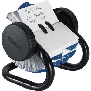 Rolodex Classic 250 Card Rotary File - 250 Card Capacity - For 1.75" x 3.25" Size Card - 24 Index Guide - Black