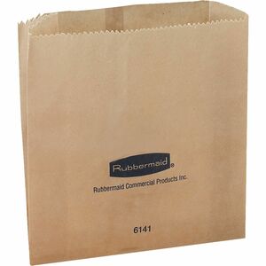 Rubbermaid Commercial Waxed Receptacle Bags - Kraft Paper - 250/Carton