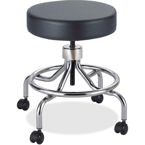 Safco Low Base Screw Lift Lab Stool - 250 lb Load Capacity25" - Black