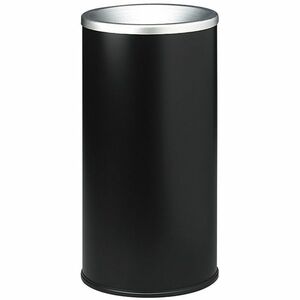 Safco Sand Fill Ash Urns - Round - 10" Opening Diameter - 20" Height - Steel - Black - 1 Each