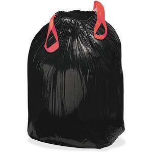 Webster Drawstring Trash Liners - Medium Size - 33 gal - 33.50" Width x 38" Length - 1.20 mil (30 Micron) Thickness - Black - Resin - 150/Carton - Office Waste