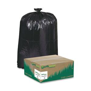 Berry Reclaim Heavy-Duty Recycled Can Liners - Medium Size - 33 gal Capacity - 33" Width x 39" Length - 1.25 mil (32 Micron) Thickness - Low Density - Black - Plastic - 100/Ca