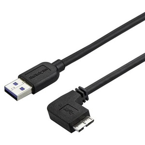 StarTech.com Slim Micro USB 3.0 Cable - M/M - Right-Angle Micro-USB - 0.5m (20in)