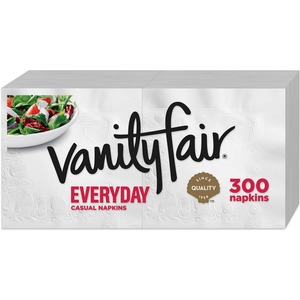 Vanity Fair Vanity Fair Everyday Dinner Napkins, 2-Ply, White, 300/Pack