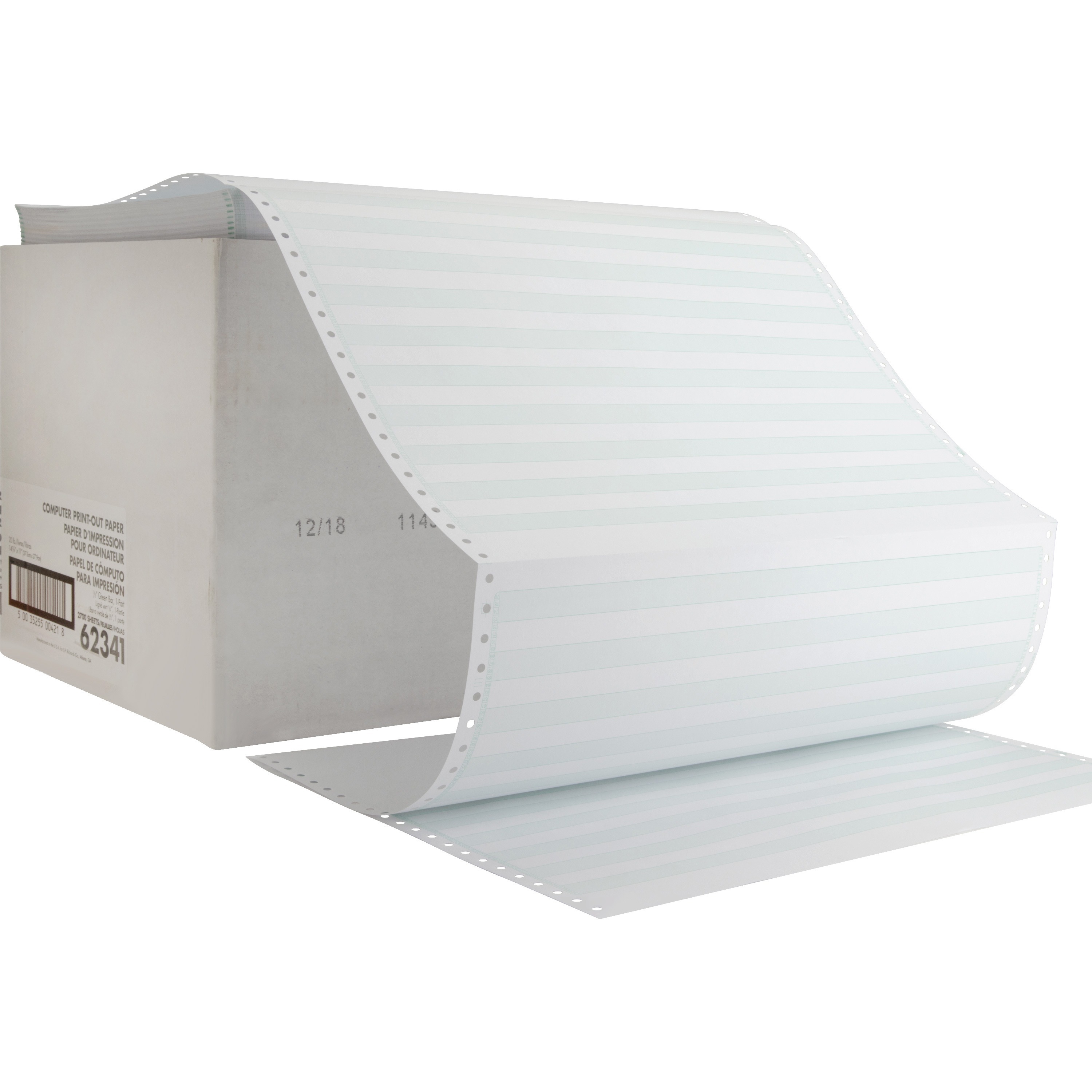 Sparco Perforated Blank Computer Paper - 8 1/2 x 11 - 20 lb Basis Weight  - 230 / Carton - Perforated - White - Computer Paper, Sparco Products