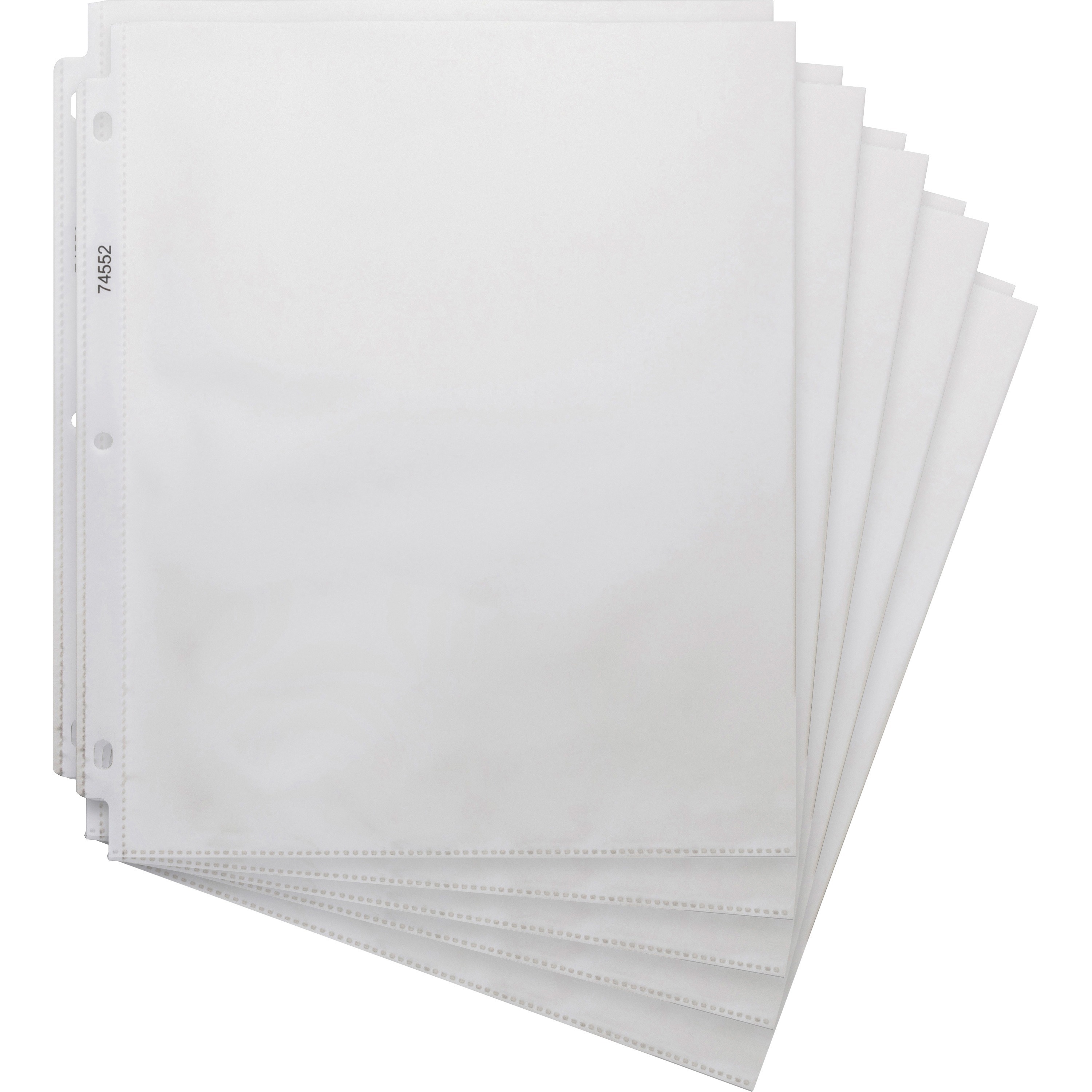 Business Source Heavyweight Sheet Protectors - For Letter 8 1/2 x 11  Sheet - 3 x Holes - Clear - Polypropylene - 200 / Box - Sheet Protectors, Business Source