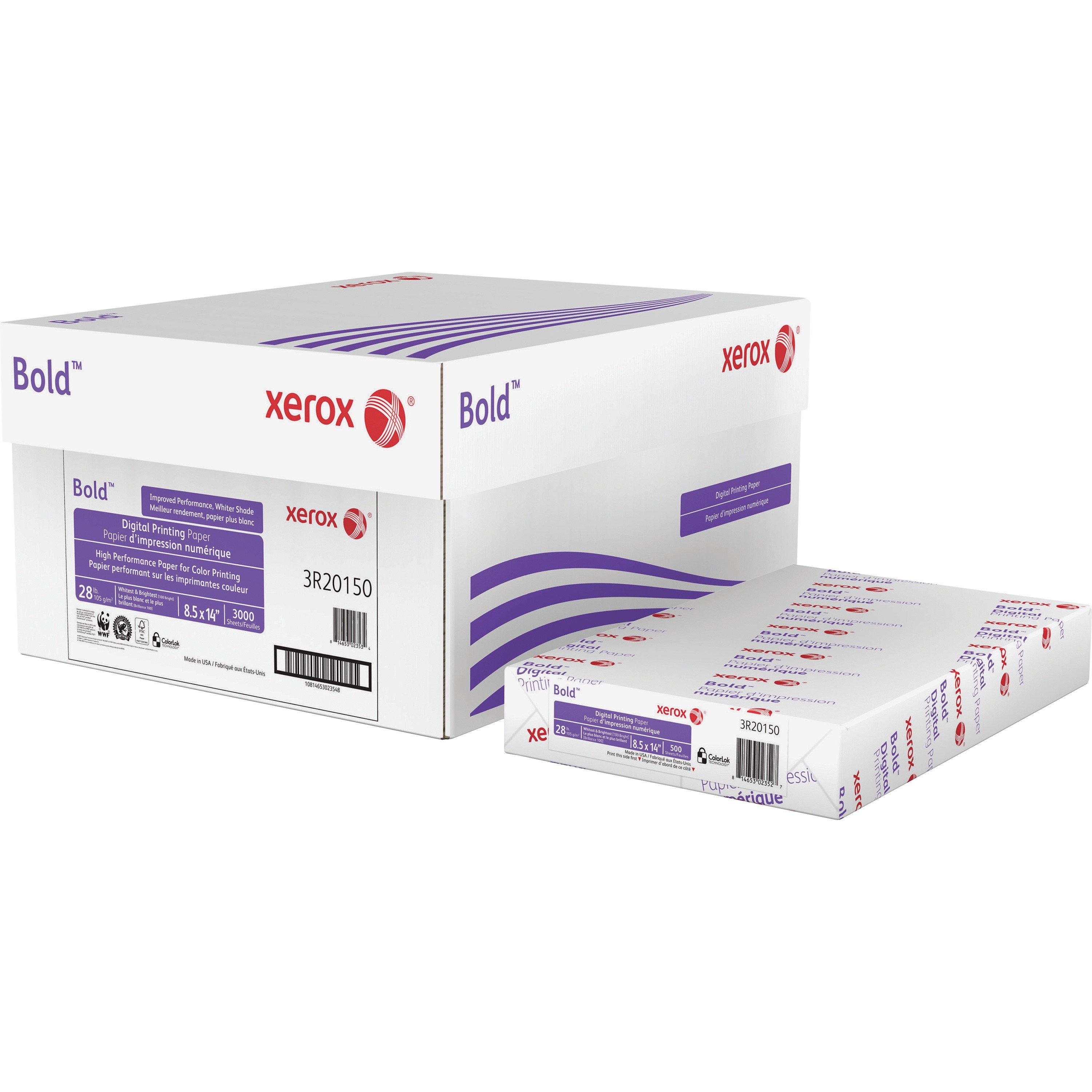 Xerox Bold White 28 lb. Smooth Digital Printing Paper 8.5x11 in.