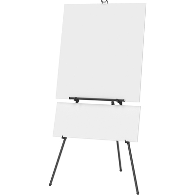 Quartet Aluminum Heavy Duty Display Easel, 66 Max. Height, Supports 45  Lbs., Black 