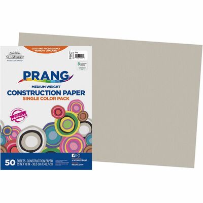 Sunworks Gray Construction Paper (25 Packs Per Case) [8807], Multipurpose Copy  Paper