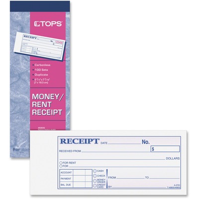 TOPS Money Receipt Book TOP46800