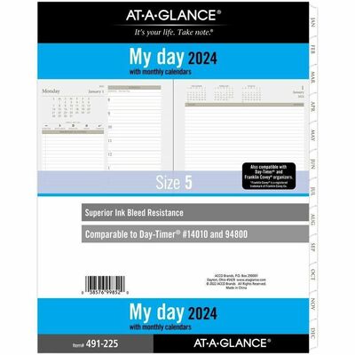 Day Runner Daily Planner Refill AAG491225