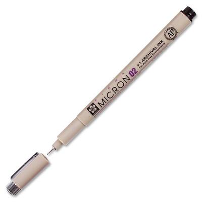 Sakura of America Pigma Micron Pen - Ultra Fine Point - 0.30 mm - Tan Barrel - Black Ink