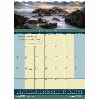 grave Se insekter Lager House of Doolittle Landscapes Nature Photo Wall Calendars - Julian Dates -  Monthly - 1 Year - January 2022 till December 2022 - 1 Month Single Page  Layout - 12" x 16
