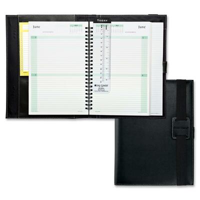 $$ Day-timer Organizer,w/Bungee Clsr,w/Pckt,Holds 5-1/2×8-1/2Refills,BK ...