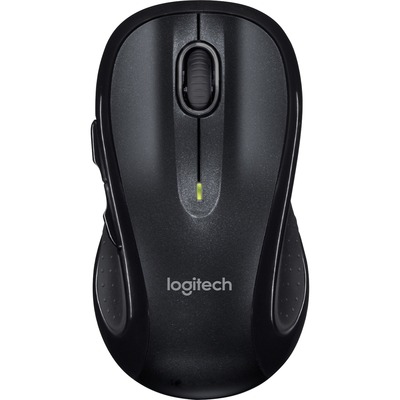 Logitech M510 Wireless Mouse, 2.4 GHz with USB Unifying Receiver, 1000 DPI Laser-Grade Tracking, 7-Buttons, Battery Life, PC / Mac / Laptop (Black) - Optical - Wireless - Radio Frequency -