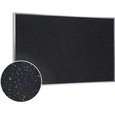 Ghent Confetti Rubber Tackboard - 24 Height x 36 Width - Rubber Surface -  Self-healing, Stain Resistant, Fade Resistant - Aluminum Frame - 1 Each -  Thomas Business Center Inc