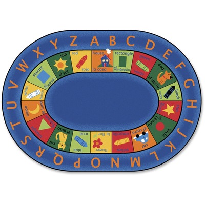 Carpets for Kids Bilingual Early Learning Oval Rug CPT9508