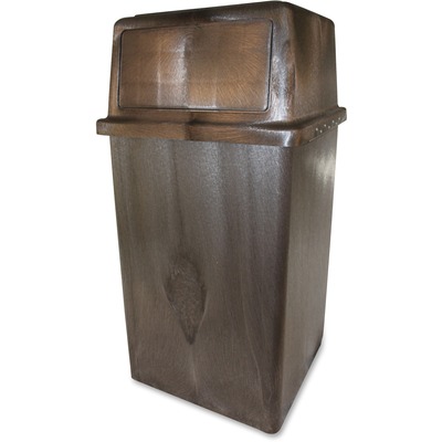 Genuine Joe Stainless Steel Trash Can, 30 Gallon, 31.5 Height x 20  Diameter - Stainless Steel - Silver 