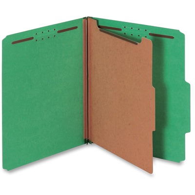 Pendaflex 1-Divider 4 Fasteners 2" Classification Folders, Dark Green PFX23733P