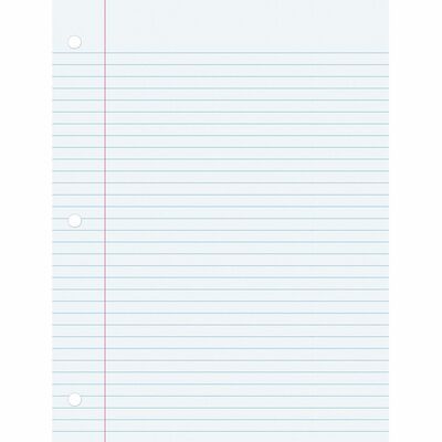 Field Ruled Paper Pacon College Ruled Filler Paper - 100 Sheets - College Ruled Front ...