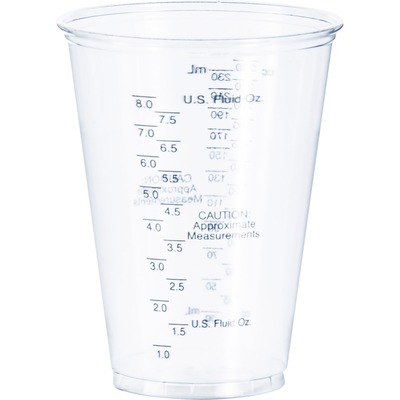 Solo Medical Dental 10 oz Graduated Plastic Cups Clear