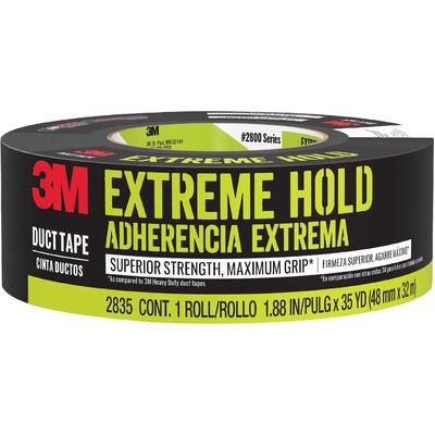 x 1.88 W in. 3M 2835-B Black Long-Lasting Scotch Extreme Hold Duct Tape 35 L yd 