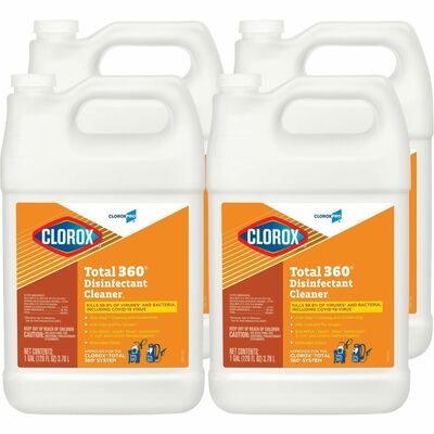 Clorox Commercial Solutions Total 360 Disinfectant Cleaner - Liquid - 128 fl oz (4 quart) - 4 / Carton - Translucent CLO31650CT