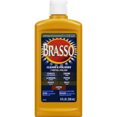 Brasso Metal Polish - Liquid - 8 fl oz (0.3 quart) - Bottle - 8 / Carton -  Tan - Thomas Business Center Inc