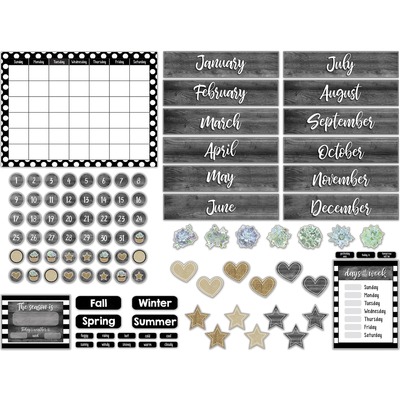 CDP110409 : Carson-Dellosa Publishing Carson Dellosa Education Simply  Stylish Calendar Bulletin Board Set - Skill Learning: Calendar, Coor