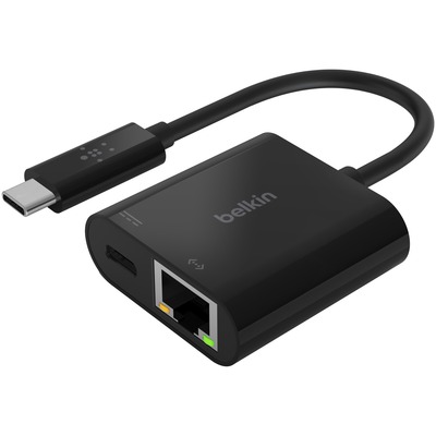 Belkin USB-C to Ethernet + Charge Adapter BLKINC001BKBL