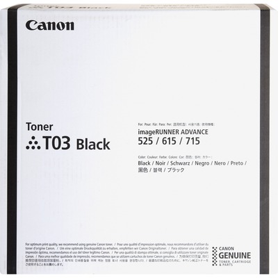 Canon T03 Original Laser Toner Cartridge - Black - 1 Each CNMT03