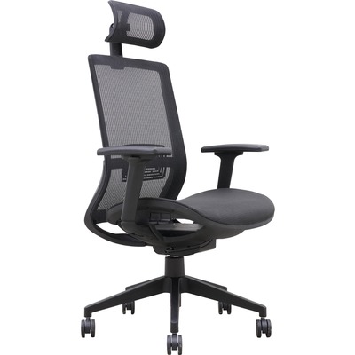 Lorell Mesh Task Chair With Headrest - Thumbnail 2