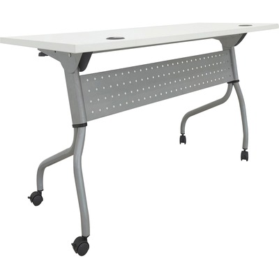 Lorell White Laminate Flip Top Training Table - Thumbnail 2