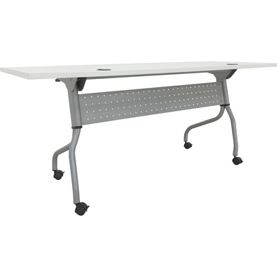 Lorell White Laminate Flip Top Training Table