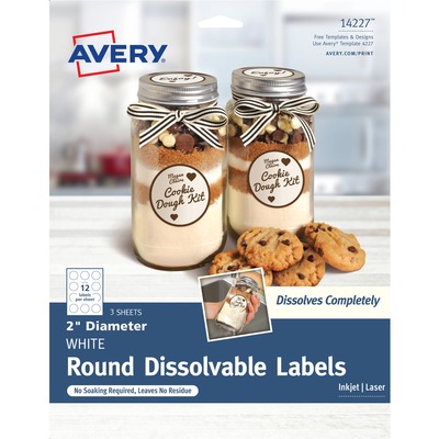 Avery&reg; Round Dissolvable Labels AVE14227