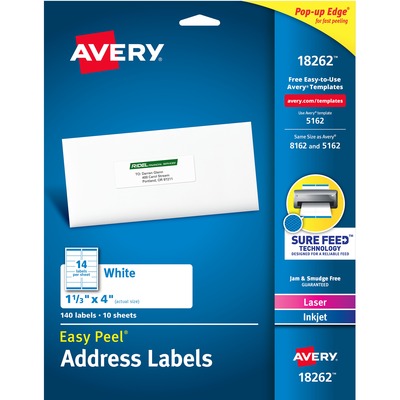 Avery&reg; Easy Peal Sure Feed Address Labels AVE18262