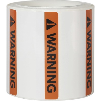 Avery&reg; Thermal Printer WARNING Header Sign Labels AVE61215